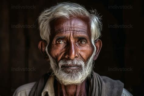 Old Indian Man Face