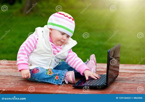Image result for Serious Baby Play Computer Image