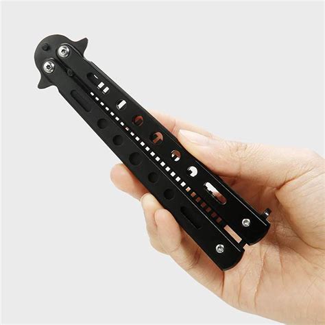 Buy DOUBLE 2 C Butterfly Knife, Practice Balisong Knife Trainer, Metal ...