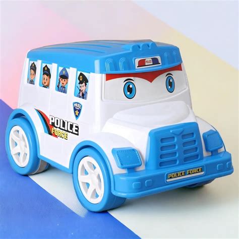 Toys Treasure Friction Powered Police Force Bus for Toddlers/Kids ...