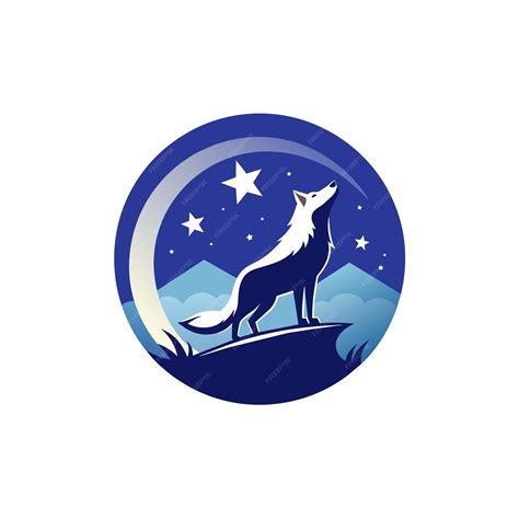 Premium Vector | Circle wolf logo template