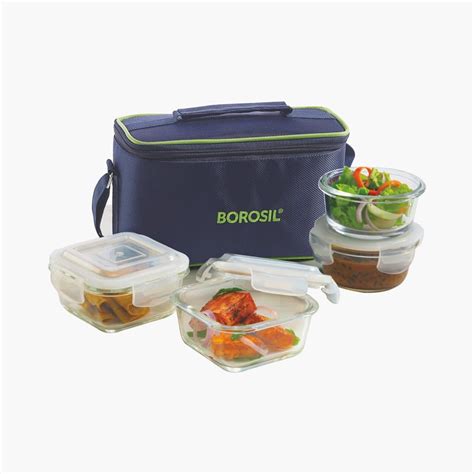 Buy BOROSIL Lunch Box with Bag - Set of 4 from Borosil at just INR 1555.0