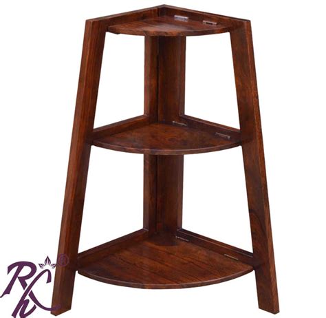 Solid Wood Folding Small Corner 3 Shelves - RAJ HANDICRAFT