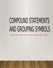 Image result for Compound Statement