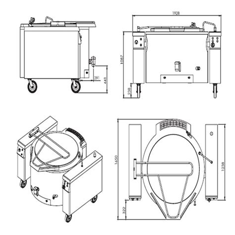 Öztiryakiler 900 Series OKTEID 200 Indirect Tilting Boiling Pot, 200 L ...