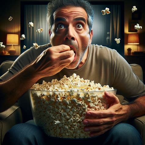 eating popcorn frantically Blank Template - Imgflip