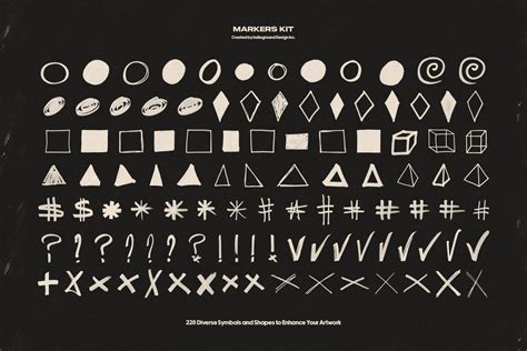 Markers Kit | Photoshop Brushes & 850+ PNG Scribbles | Indieground