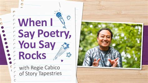 When I Say Poetry, You Say Rocks - with Regie Cabico of Story ...