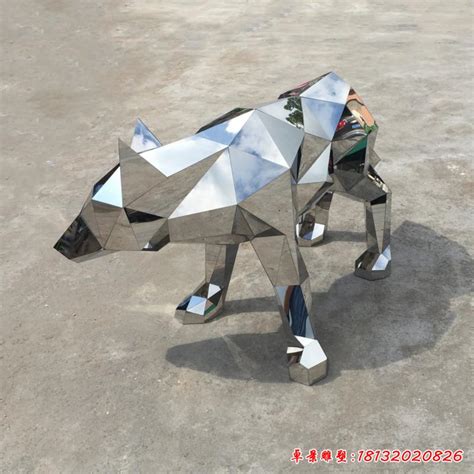 不锈钢动物狼雕塑 - 卓景雕塑公司