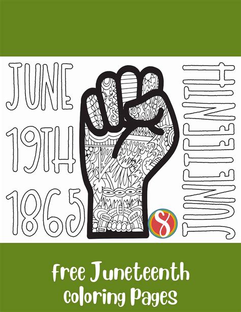 Free Juneteenth Coloring Pages — Stevie Doodles