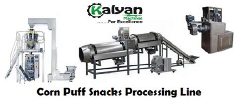 Corn Puff Making Machine - 100 Kg/Hour Puff Extruder Machine ...