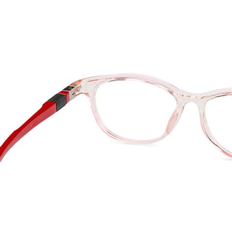 Buy Kids Glasses: Pink Transparent Black Red Full Rim Rectangle Kids 8 ...
