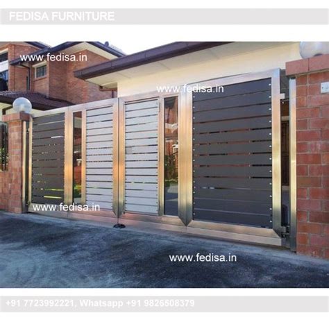 Grill Gate Design For Main Door Modern Metal And Wood Fence Pipe Wala ...