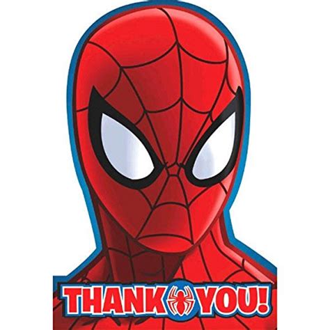 8 Count Spider-Man Postcard Thank You Notes, Multicolored : Amazon.in ...