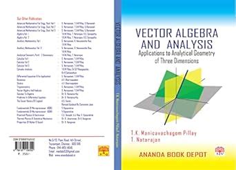 Buy VECTOR ALGEBRA AND ANALYSIS Book Online at Low Prices in India ...