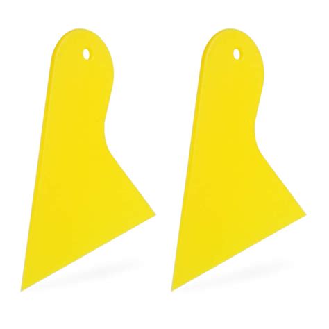 CARTINTS 2 Pack Yellow Mini Plastic Scrapers Auto Body Filler Spreader ...