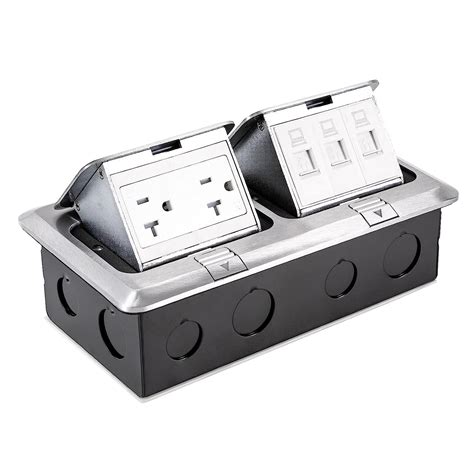 Dual Pop-Up Floor Electrical Outlet Box Kit, 20 Amp Philippines | Ubuy