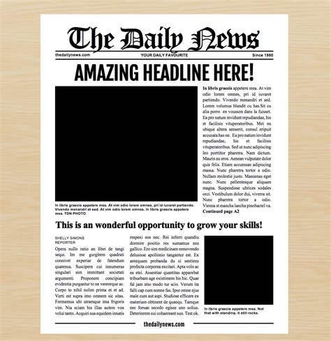 Editable Newspaper Template - Employee Onboarding Template