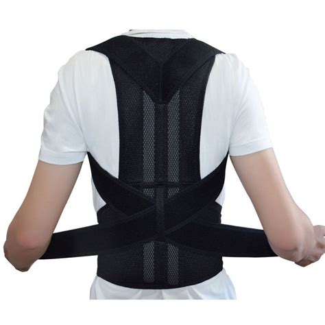 Adjustable Back Brace Posture Corrector Back Support Shoulder Belt Men ...