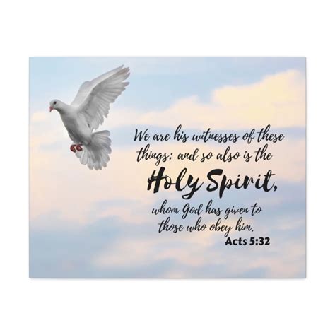 Scripture Walls Holy Spirit Acts 5:32 Bible Verse Canvas Christian Wall ...