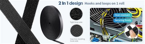 Reusable Velcro Cable Straps Roll 5M x 10mm, Hook & Loop Nylon ...