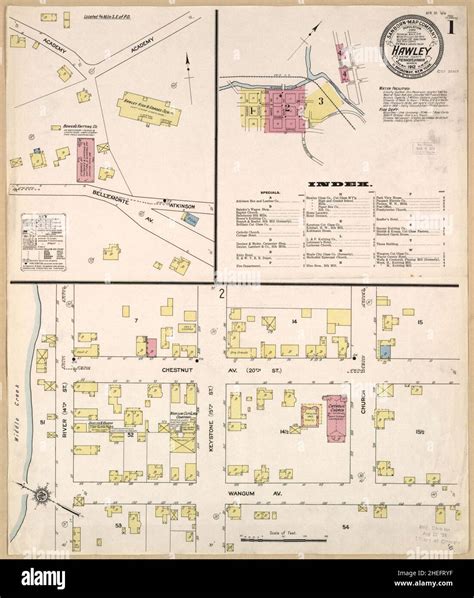Sanborn Fire Insurance Map from Hawley, Wayne County, Pennsylvania ...