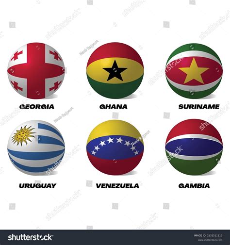 Set Different Country Flags Ball Design Stock Vector (Royalty Free) 2232511113 | Shutterstock