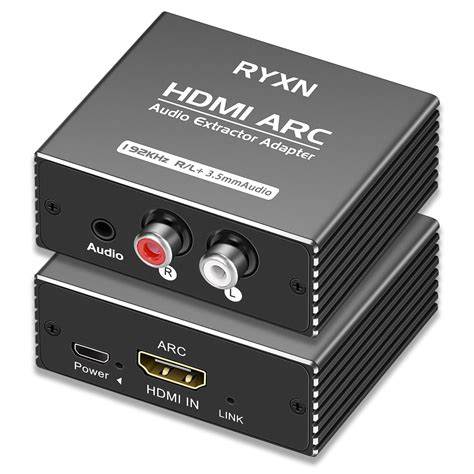 HDMI ARC Audio Extractor 192KHz, HDMI ARC Adapter with 3.5mm Audio and ...