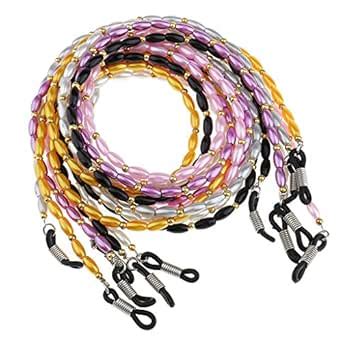 Buy COMBR 6PCS/LOT Beautiful Acrylic Eyeglass Holder Chains Neck Strap ...