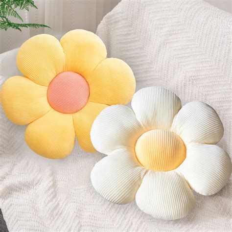 2Pcs Flower Floor Pillow Flower Plush Seating Chair Cushion Shaped ...
