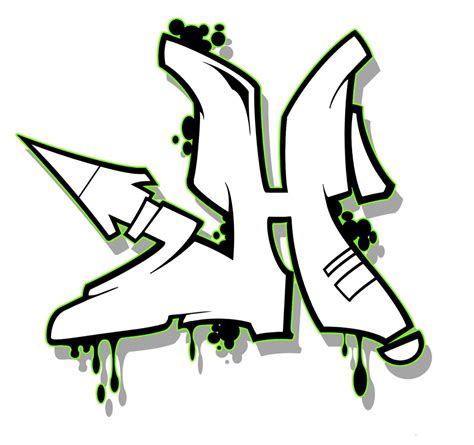 H by sokolski | Graffiti bokstäver, Graffiti, Bokstäver