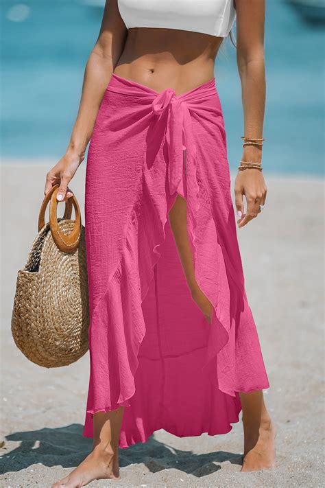 Vibrant Petal Pink Cover-Up Sarong