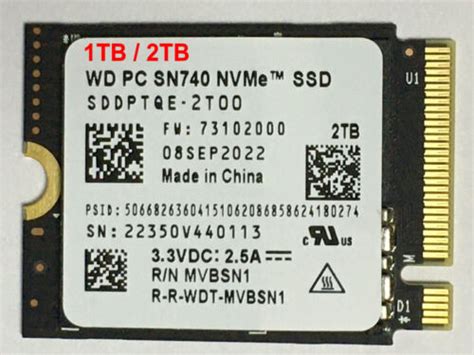Western Digital 2TB M.2 NVMe PCIe4x4 SSD for Steam Deck & ASUS ROG ...