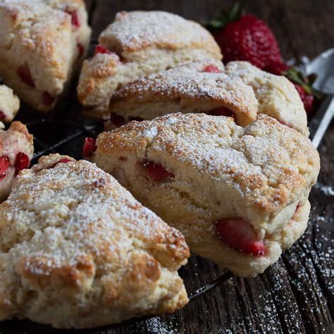 Strawberry Cream Scones - Seasons and Suppers