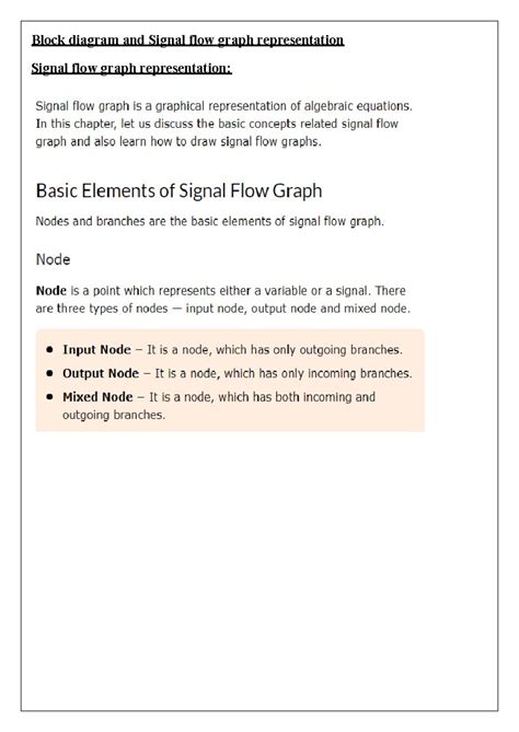 Block diagram and signal flow graph - Bio control system - Studocu