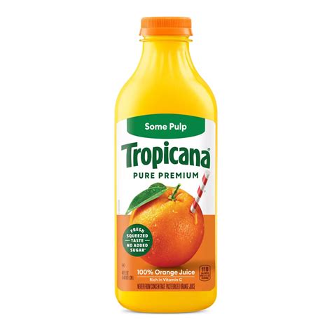 Tropicana Some Pulp Pure Premium 100% Orange Juice - Shop Juice at H-E-B