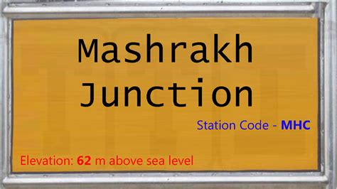 MHC / Mashrakh Junction Railway Station | Train Arrival / Departure ...
