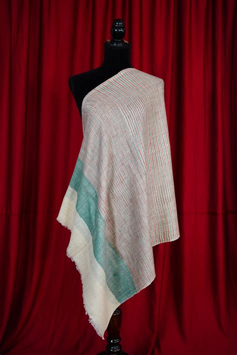 multi-coloured striped pure pashmina stole 9779 – Phamb