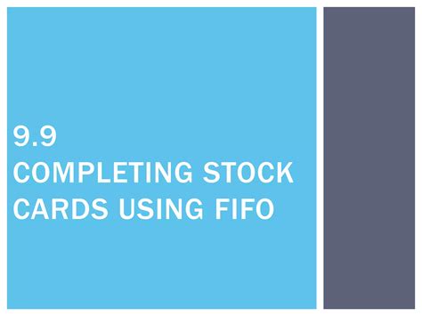 Image result for Stock Ledger Card Using FIFO Method