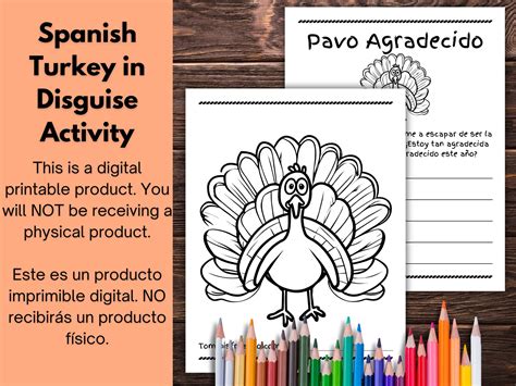 Disguise a Turkey, Turkey in Disguise in Spanish, Spanish Thanksgiving ...