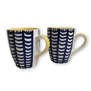 Buy Folklore Blue Patterned Coffee Mugs for Beverages, 220ml Each ...