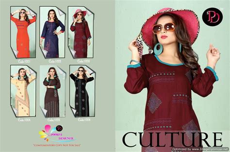 Poorvi By Culture 1 Heavy Rayon Hand Worked Kurti Collection