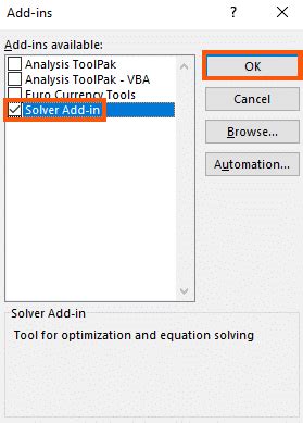 Image result for Free Solver Add-In Excel