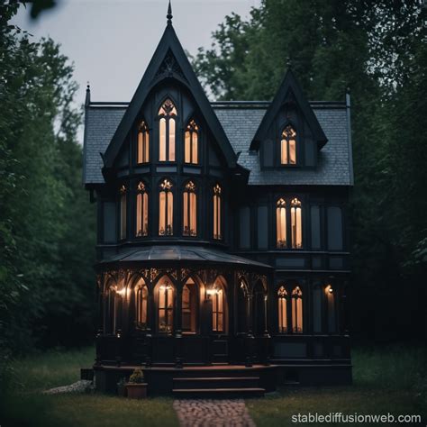 Gothic Style Small Modular House | Stable Diffusion Online