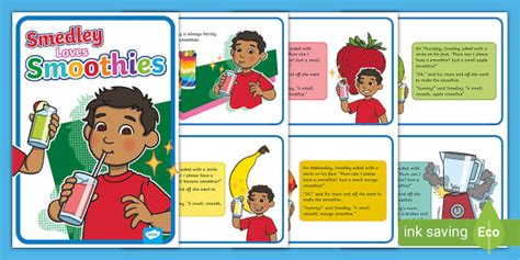 Initial /sm/ Sound Story - Smedley Loves Smoothies