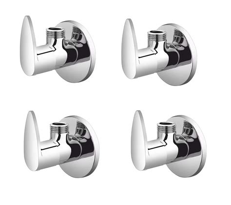 INDOROX Stainless Steel Angle Cock Pack of 4 - Bathroom Faucet Taps and ...