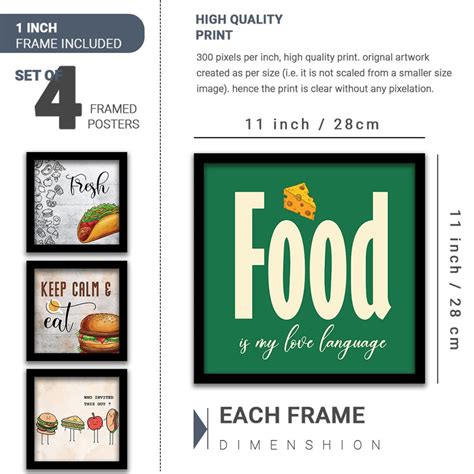 KOTART - Photo Frames for Kitchen and Restaurant Wall Decoration - Foo ...