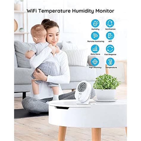 Govee WiFi Thermometer Hygrometer H5051, Bluetooth Indoor Temperature ...