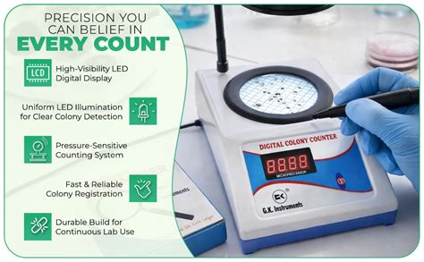 Gk Instruments Digital Colony Counter with LED Display | Bacterial ...