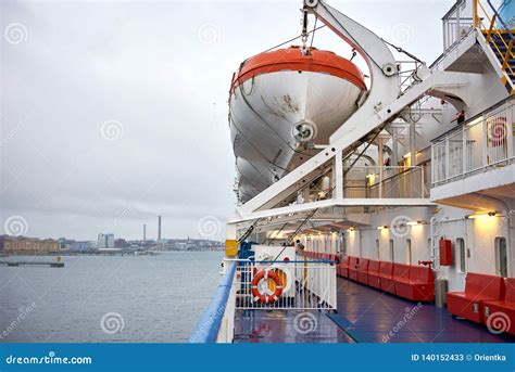 Lifeboat on the Port Side of the Ship Stock Image - Image of vessel ...